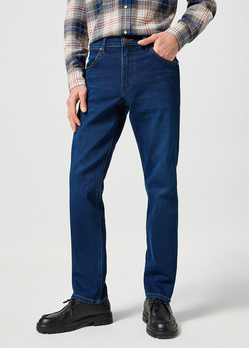 Męskie spodnie jeansowe proste Wrangler GREENSBORO W38 L34