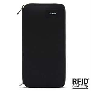 Portfel damski duży RFID Pacsafe - czarny