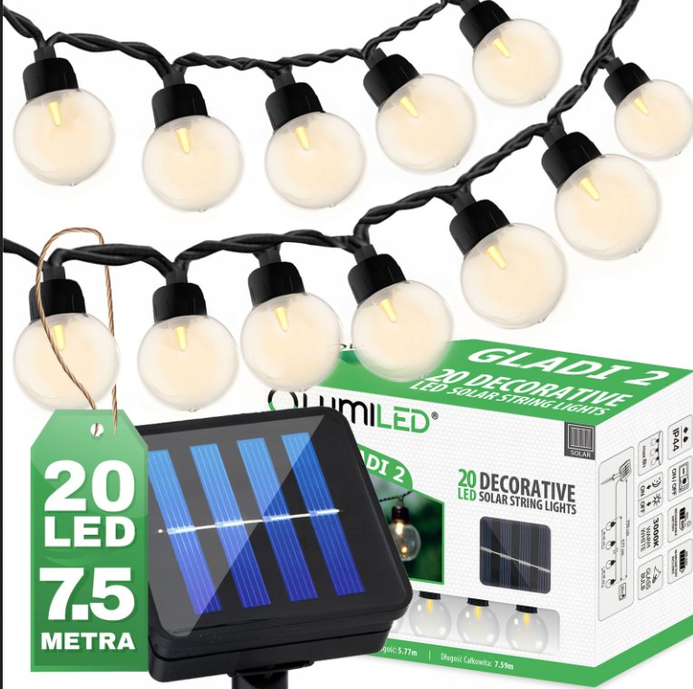 Girlanda Lumiled 759 cm solarne