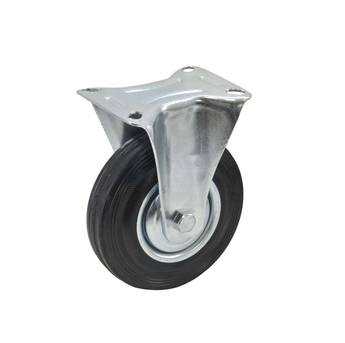 Awtools koło stałe z czarną gumą 200mm.