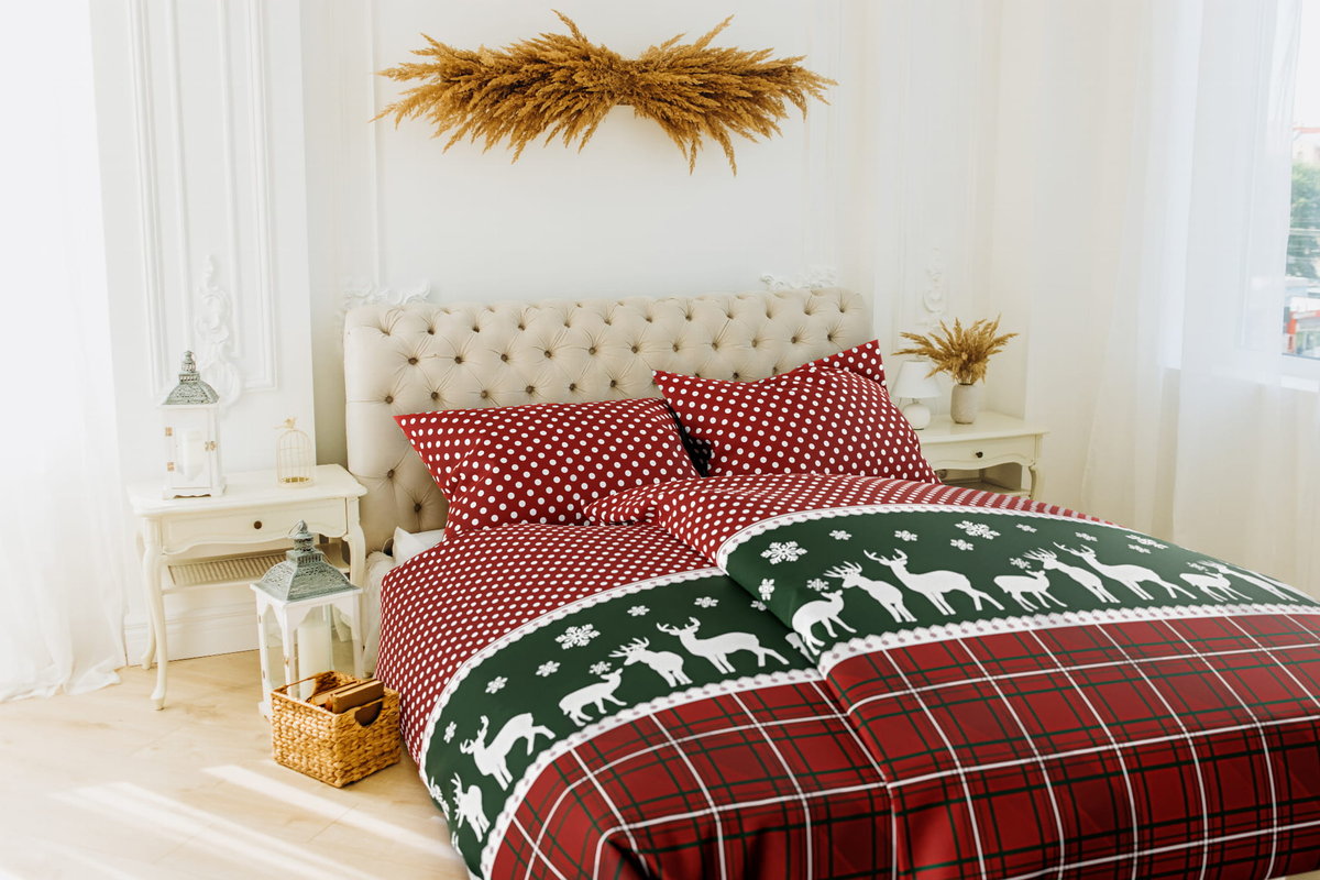 II Gatunek Świąteczna Pościel Z Flaneli 160x200 XMASS 1D