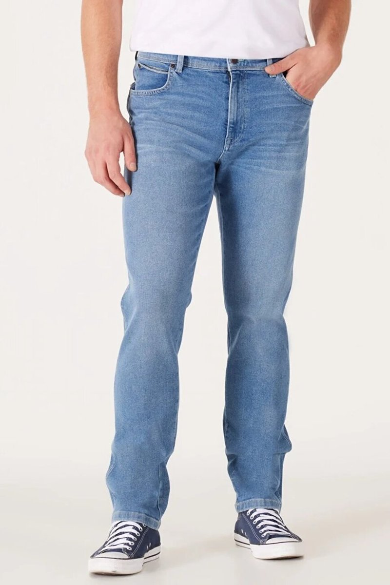 Męskie spodnie jeansowe proste Wrangler TEXAS SLIM W38 L34