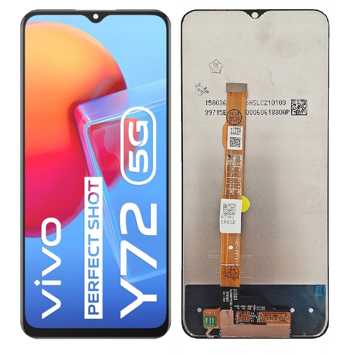 WYŚWIETLACZ EKRAN DOTYK SZYBKA LCD DO VIVO Y72 5G V2041