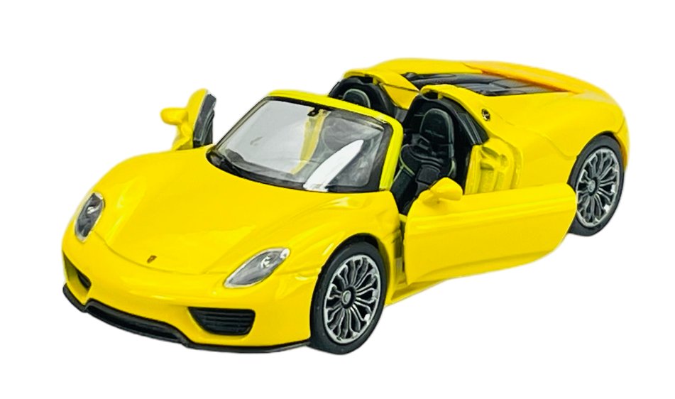 WELLY PORSCHE 918 SPYDER BEZ DACHU ŻÓŁTY 1:34 43702