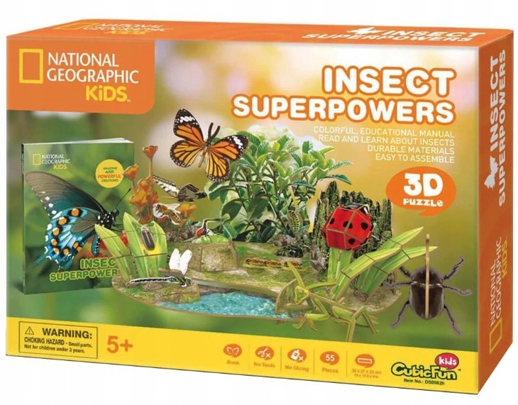 PUZZLE 3D CUBIC FUN SUPERMOCE OWADÓW 55 ELEMENTÓW Zestaw Prezent