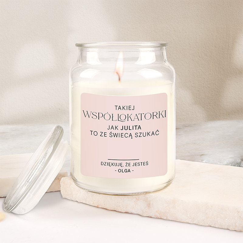 ŚWIECA Zapachowa W Szkle Na Prezent Dla Współlokatorki