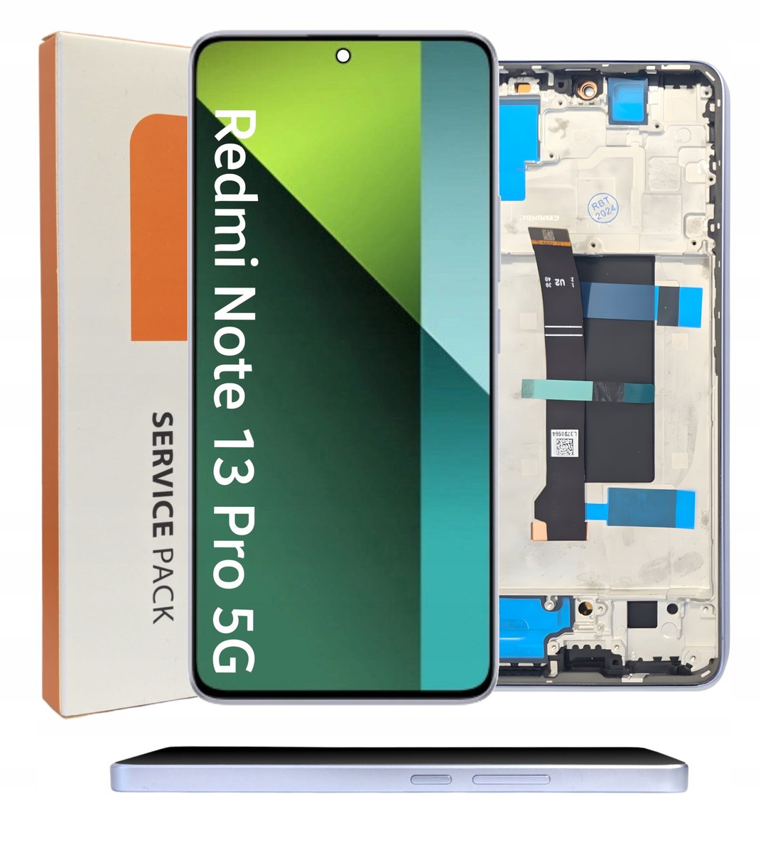 ORYGINAŁ WYŚWIETLACZ EKRAN LCD DO XIAOMI REDMI NOTE 13 PRO 5G RAMKA FIOLET