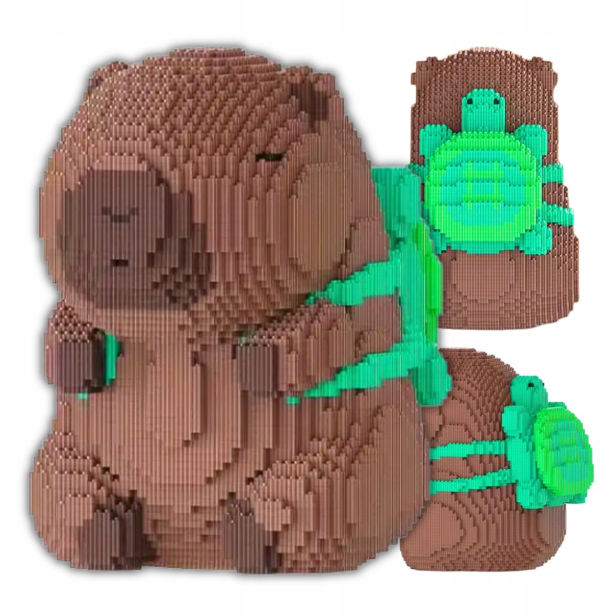 Zestaw Klocków Klocki Kapibara Z Żółwiem Żółw Do Zbudowania 2500 el.