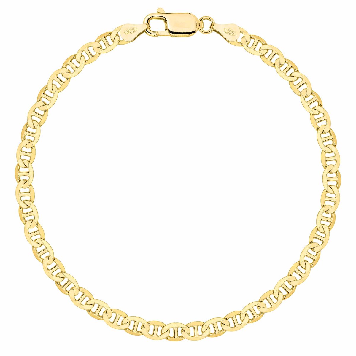 OPRAVA POZŁACANA SREBRNA BRANSOLETKA GUCCI 925 585 - 4,5MM 21cm MASYWNA MĘSKA ZŁOTA