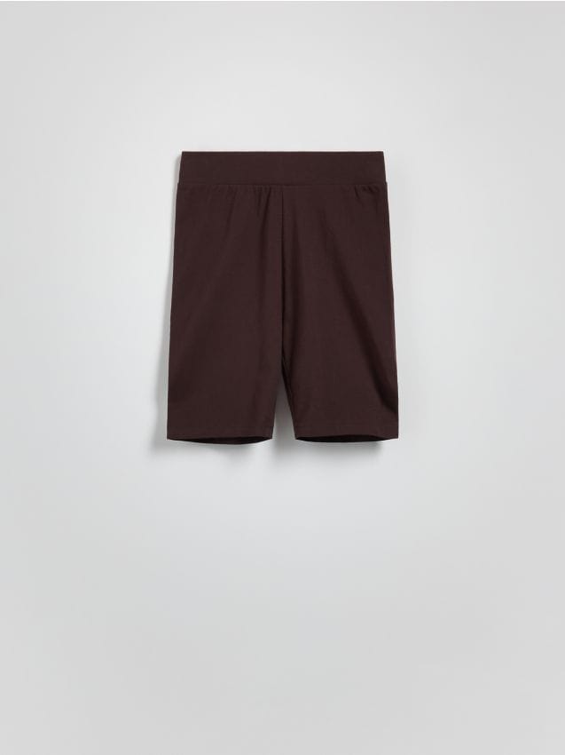 Reserved - Bawełniane kolarki - ciemnobrązowy