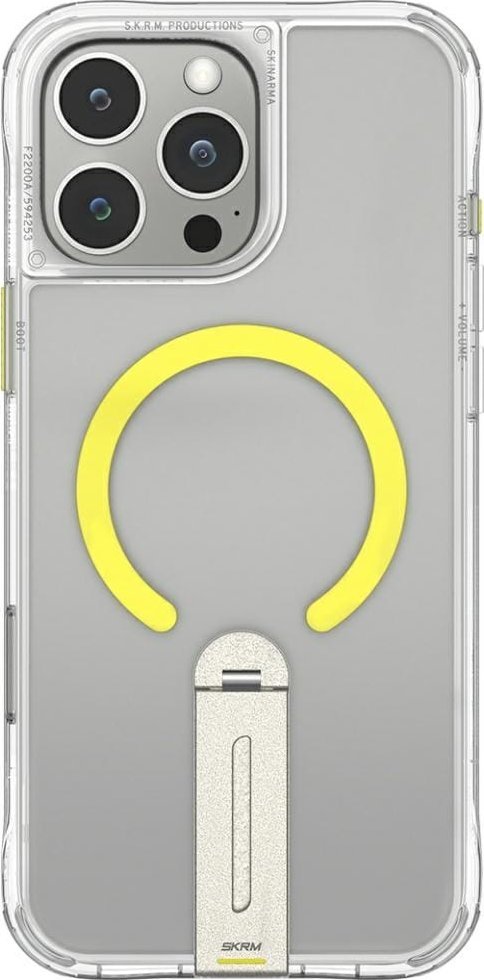 Etui Skinarma Helix do iPhone 16 Pro Max Magnetic Charging 360 Rotating Stand przezroczysty