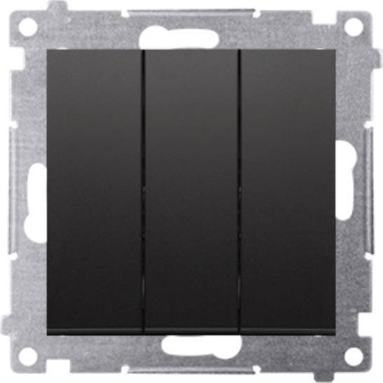 Kontakt-Simon Simon 54 Przycisk potrójny moduł 10AX 250V szybkozłącza czarny mat DP31.01/49