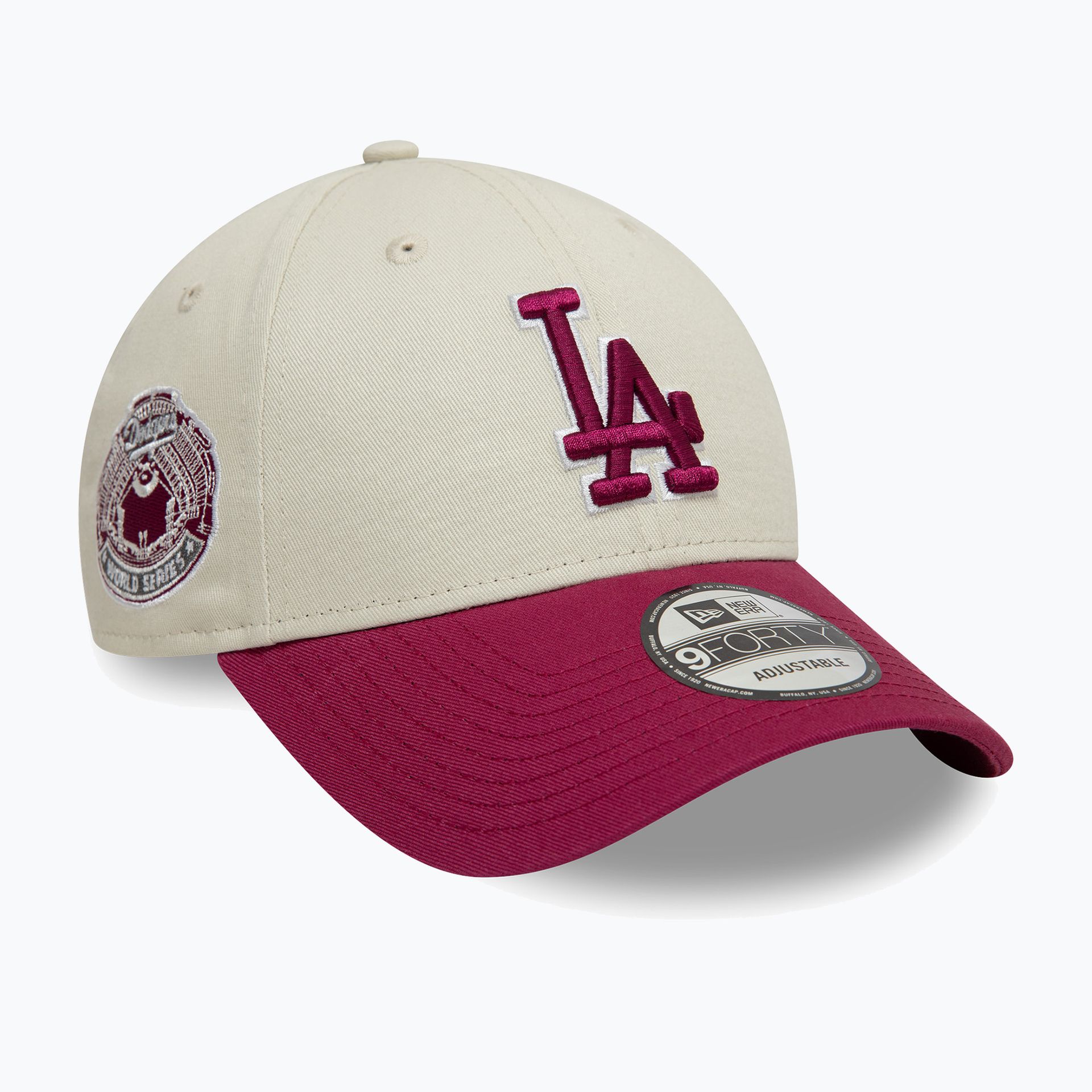 Czapka z daszkiem New Era WS Patch 9Forty Los Angeles Dodgers light beige WYSYŁKA W 24H 30 DNI NA ZWROT