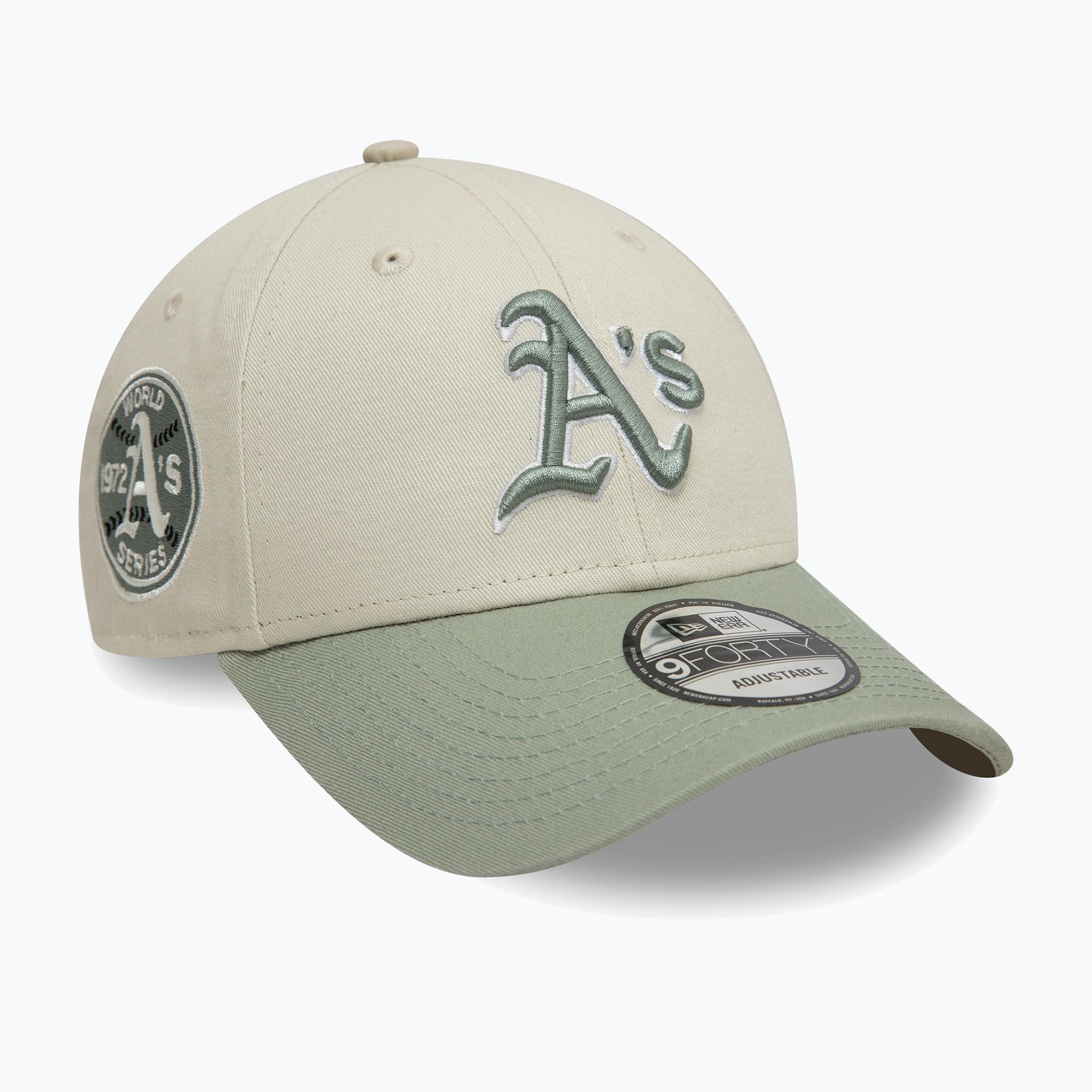 Czapka z daszkiem New Era WS Patch 9Forty Oakland Athletics light beige WYSYŁKA W 24H 30 DNI NA ZWROT