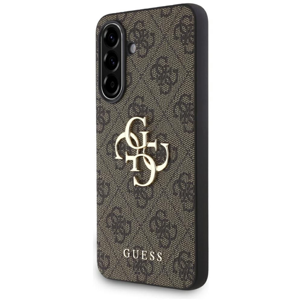 Guess Etui Hardcase 4G Big Metal Logo do Galaxy A56 5G, brązowe