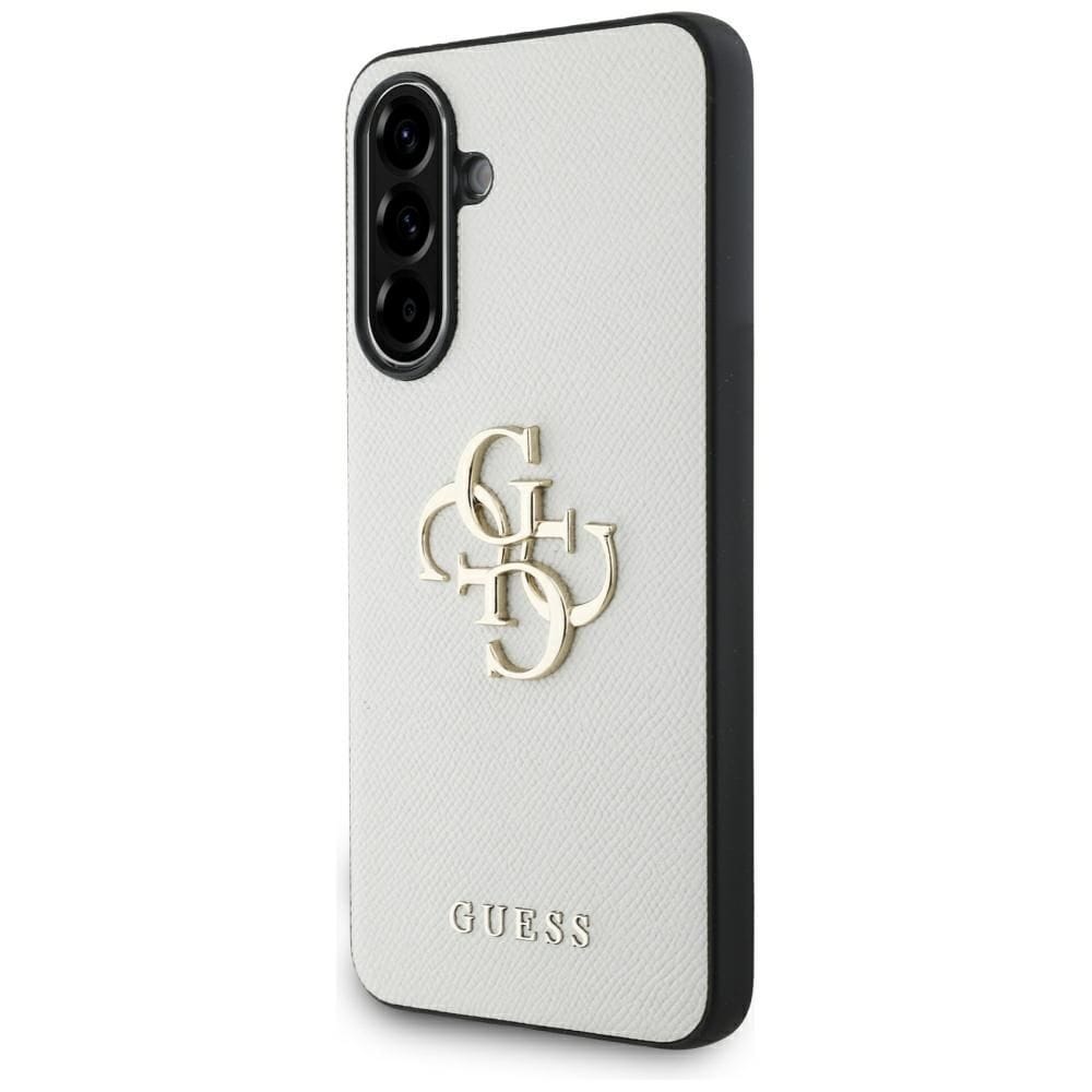 Guess Etui Grained Big 4G Small Classic Logo do Galaxy A56 5G, beżowe