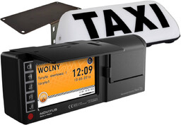 Taksometr Fiskalny Novitus TAXI E + uchwyt samochodowy TAXI E + Lampa TAXI + montaż za 1 PLN
