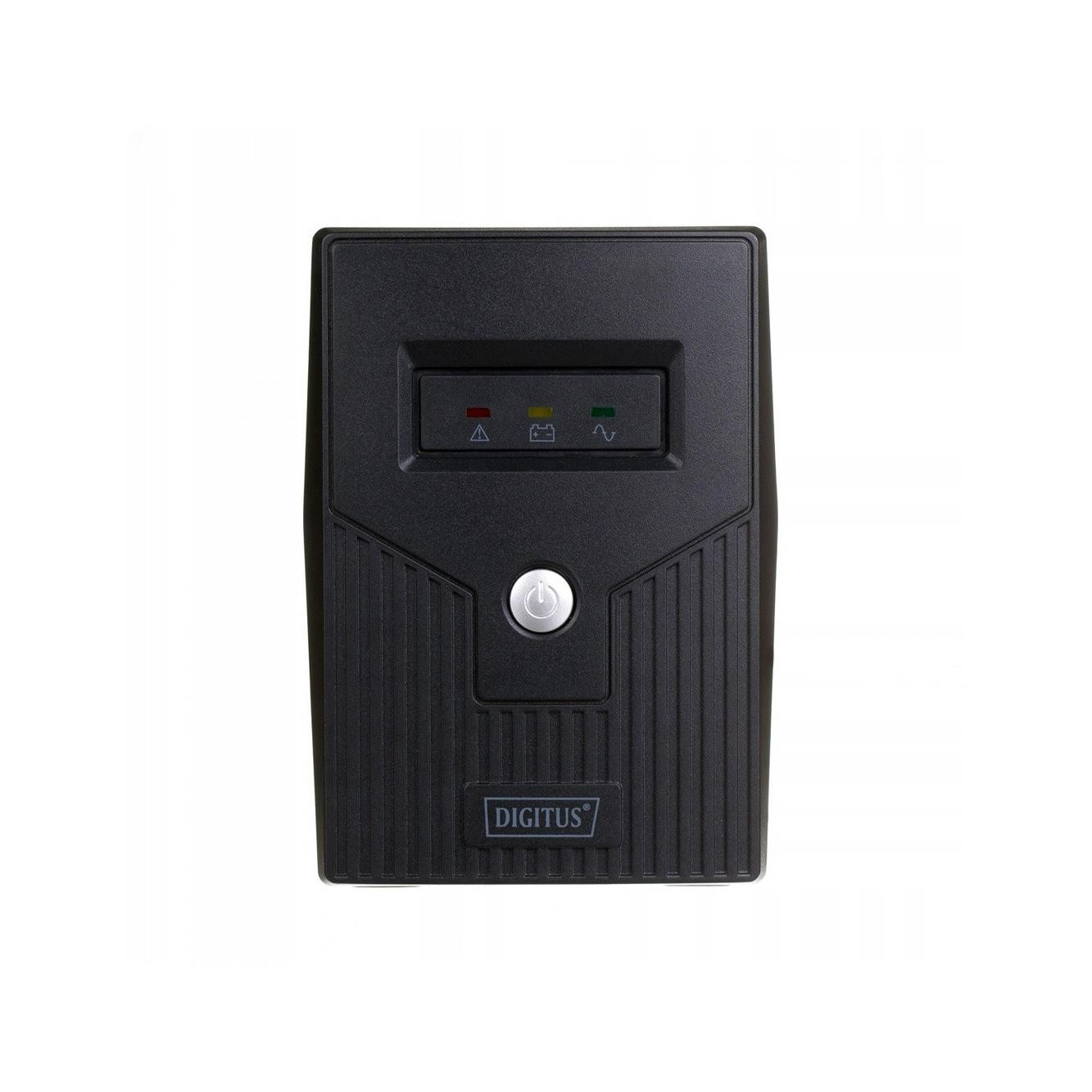 Zasilacz awaryjny ups digitus line-ineractive led basic, 800va/480w, 1x12v/9ah, avr, 2x schuko cee 7/3 DN-170064-B