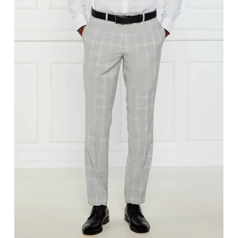 HUGO Spodnie Getlin232X | Slim Fit | z dodatkiem wełny