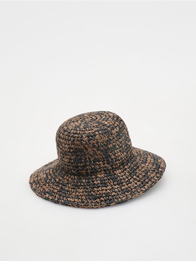 Reserved - Słomkowy kapeulsz - brązowy