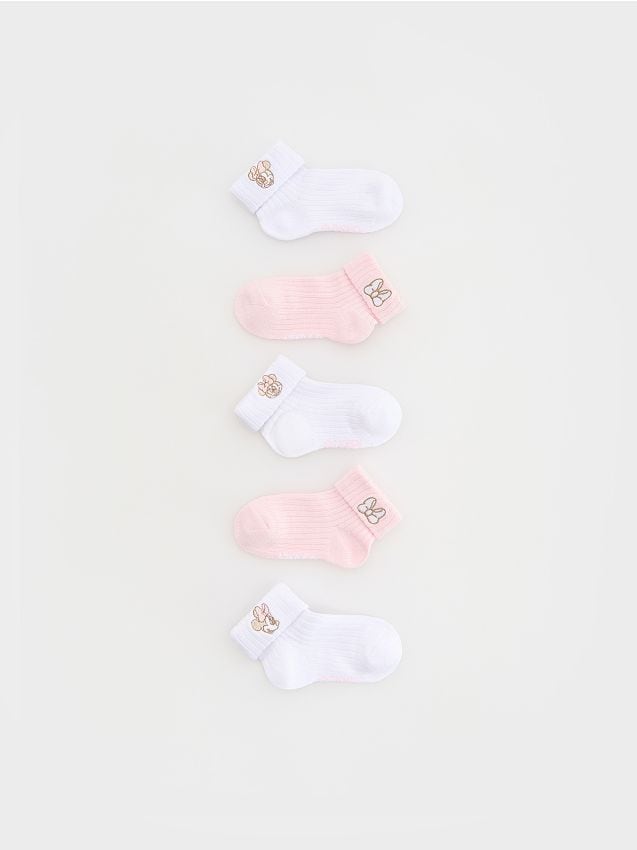 Reserved - Skarpetki 5 pack Myszka Miki - biały