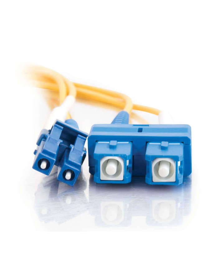 C2G LC-SC 9/125 OS1 DUPLEX SINGLEMODE PVC FIBER OPTIC CABLE LSZH - PATCH CABLE - 2 M - YELLOW 85587