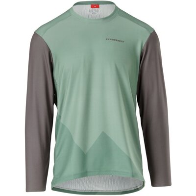 Koszulka rowerowa KROSS Veturo JRS ( XL) Zielono-szary