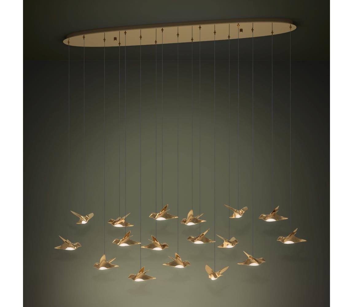 Eglo 390399 - LED Żyrandol ściemnialny na lince PARATEBUENO 17xLED/3W/230V złoty