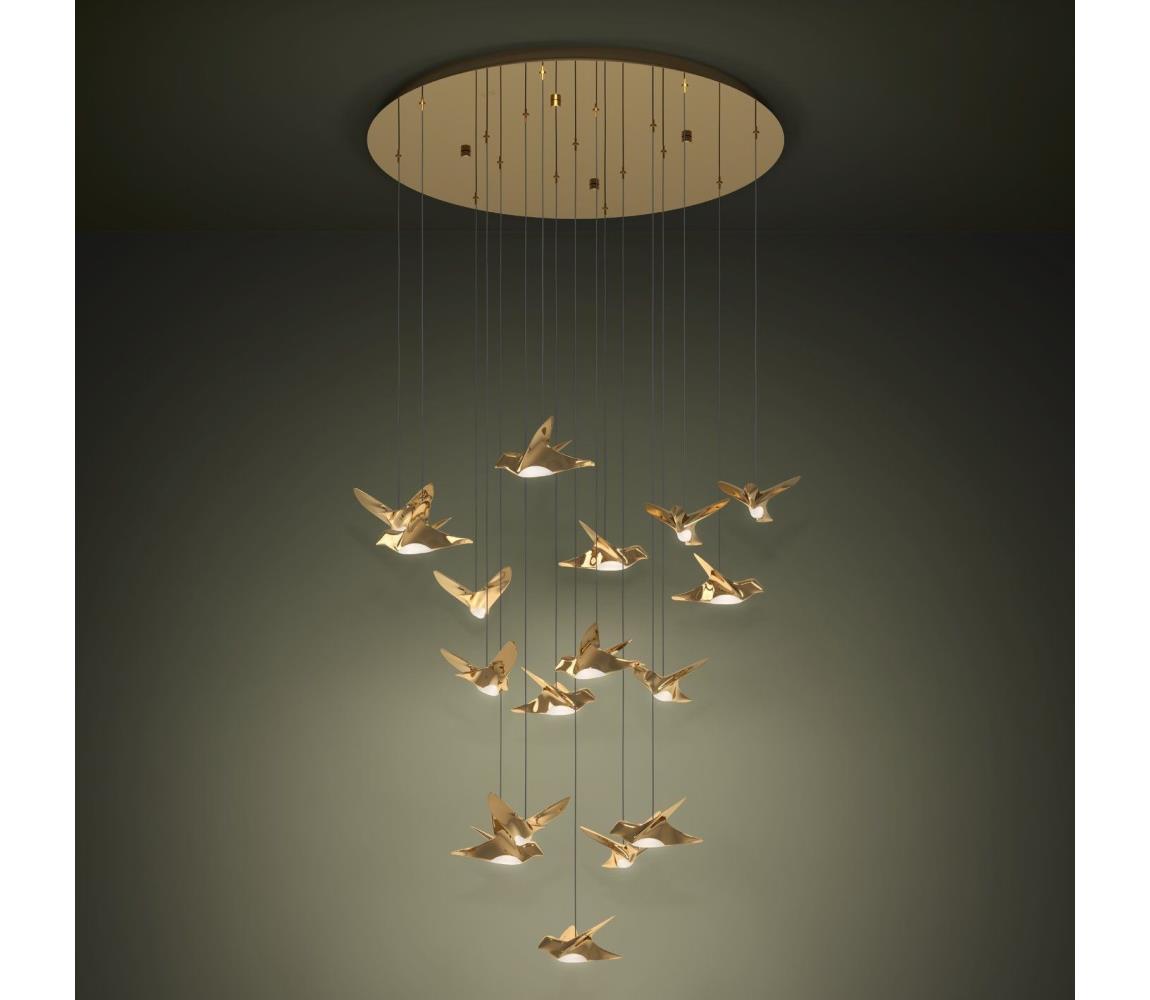 Eglo 390398 - LED Żyrandol ściemnialny na lince PARATEBUENO 17xLED/3W/230V złoty