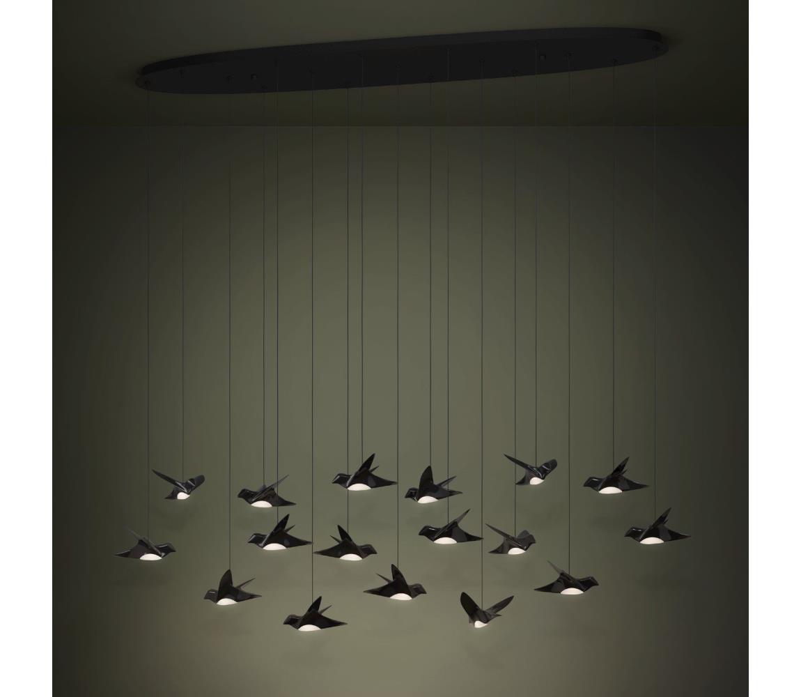 Eglo 390353 - LED Żyrandol ściemnialny na lince PARATEBUENO 17xLED/3W/230V czarny