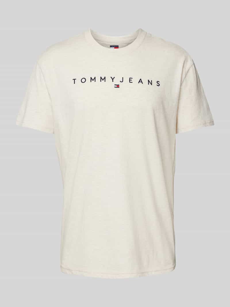 T-shirt o kroju regular fit z czystej bawełny z wyhaftowanym logo