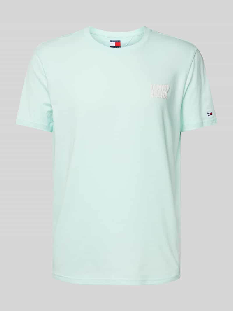 T-shirt o kroju regular fit z czystej bawełny z napisem z logo