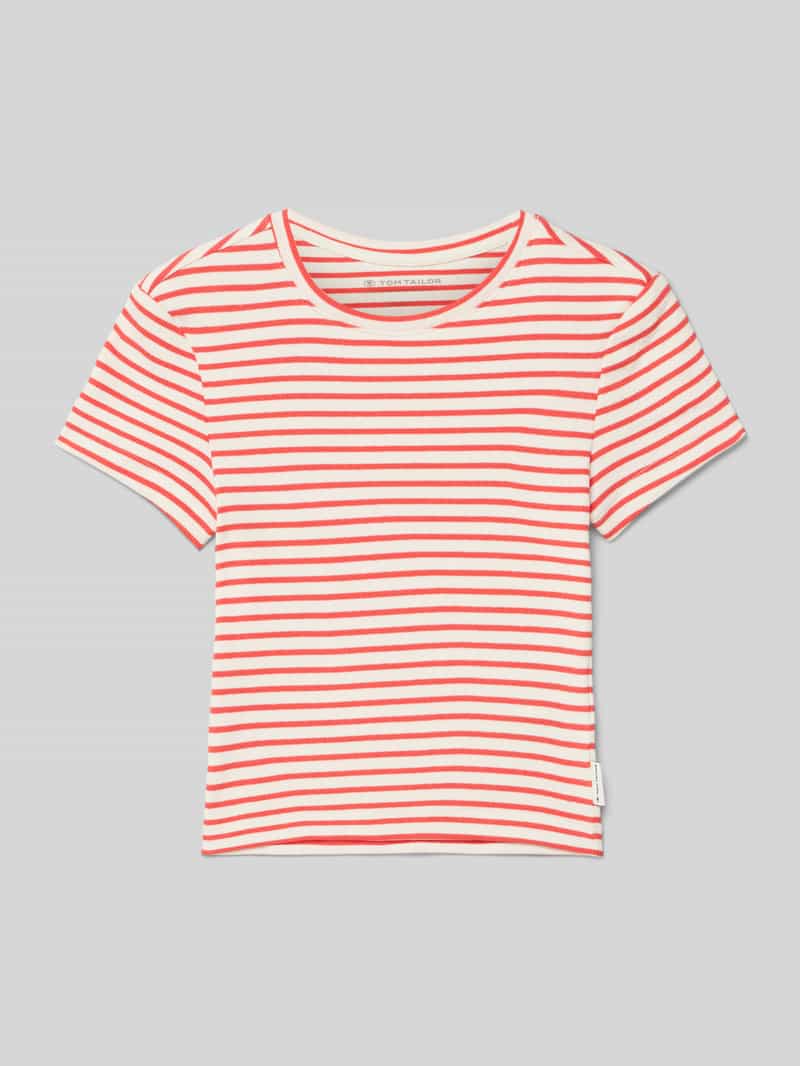 T-shirt o kroju regular fit z mieszanki bawełny i elastanu