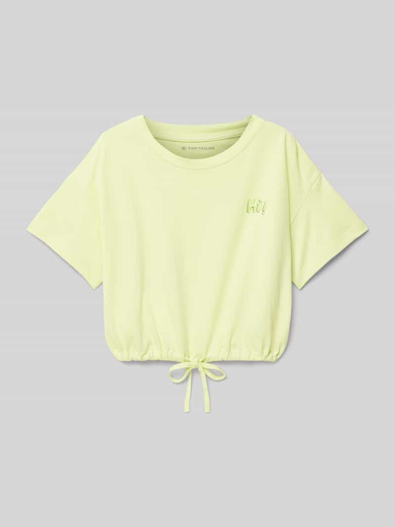 T-shirt o kroju relaxed fit z czystej bawełny z nadrukiem z napisem