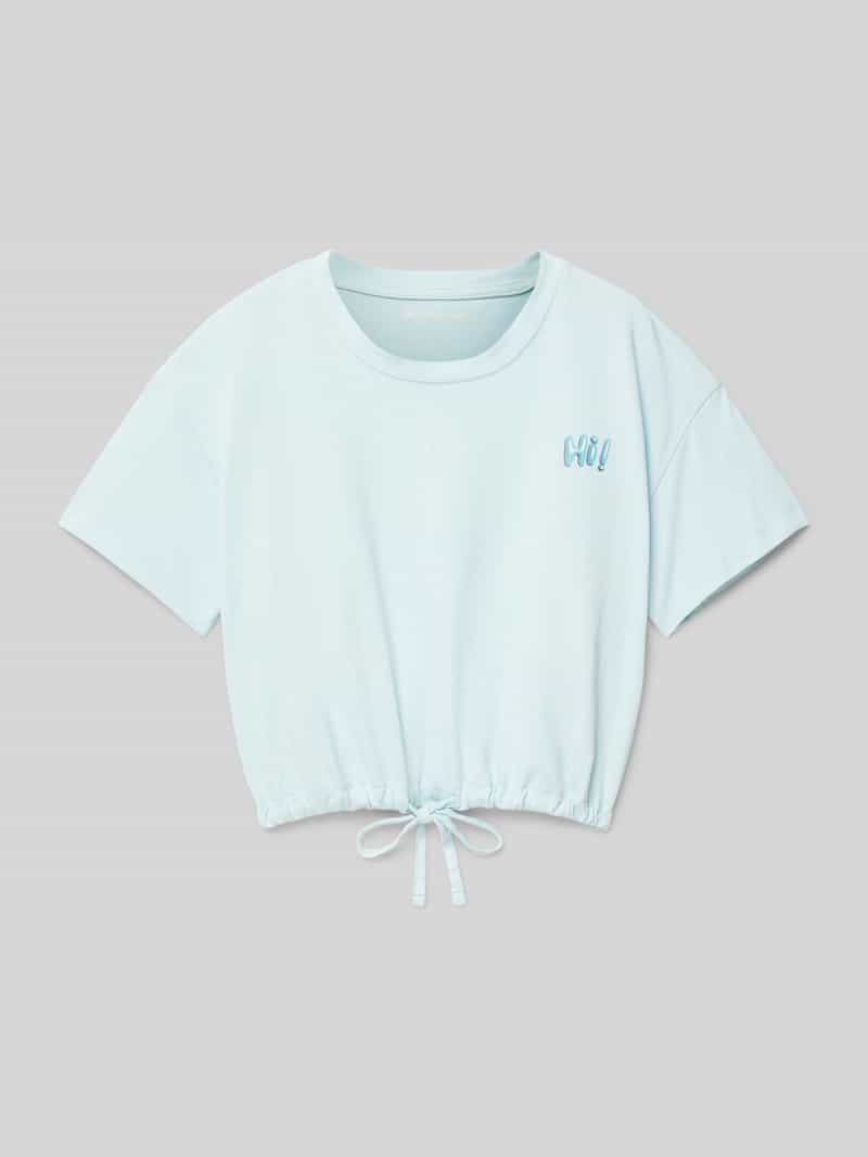 T-shirt o kroju relaxed fit z czystej bawełny z nadrukiem z napisem