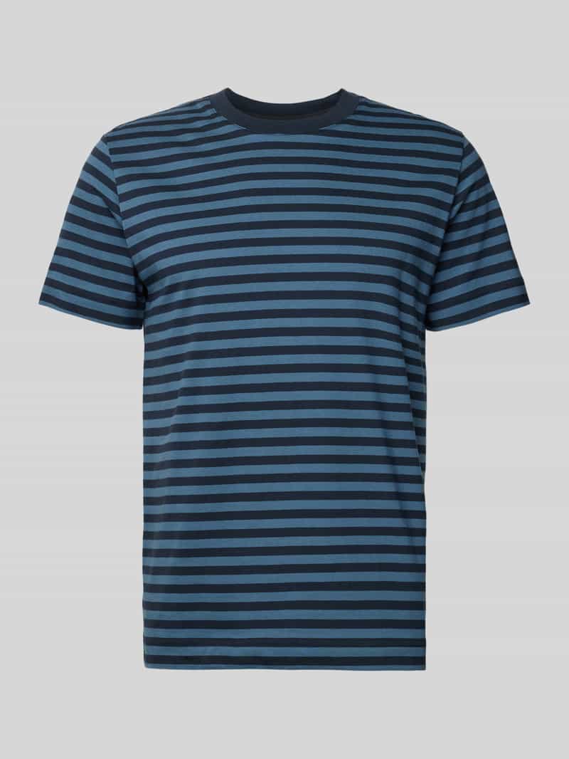 T-shirt o kroju regular fit z czystej bawełny ze wzorem w paski