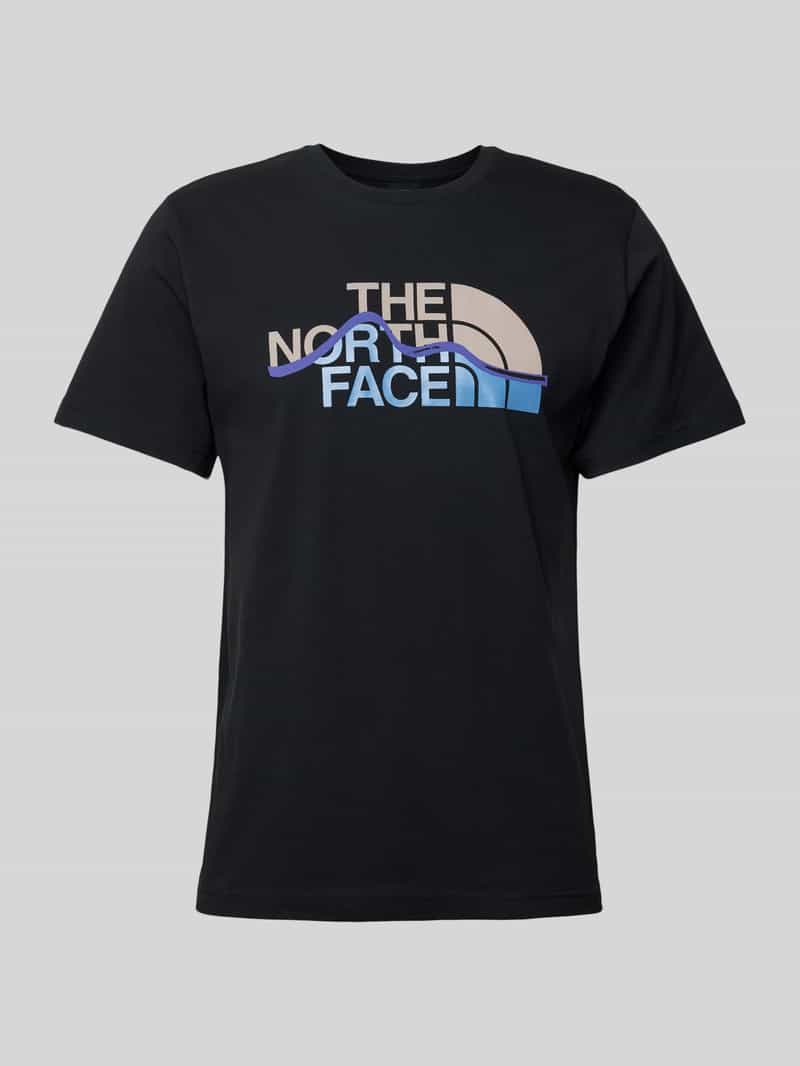 T-shirt z nadrukiem z logo model ‘MOUNTAIN LINE’