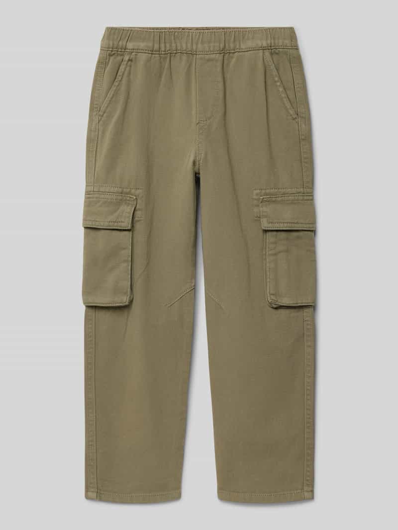 Spodnie cargo o kroju regular fit z czystej bawełny
