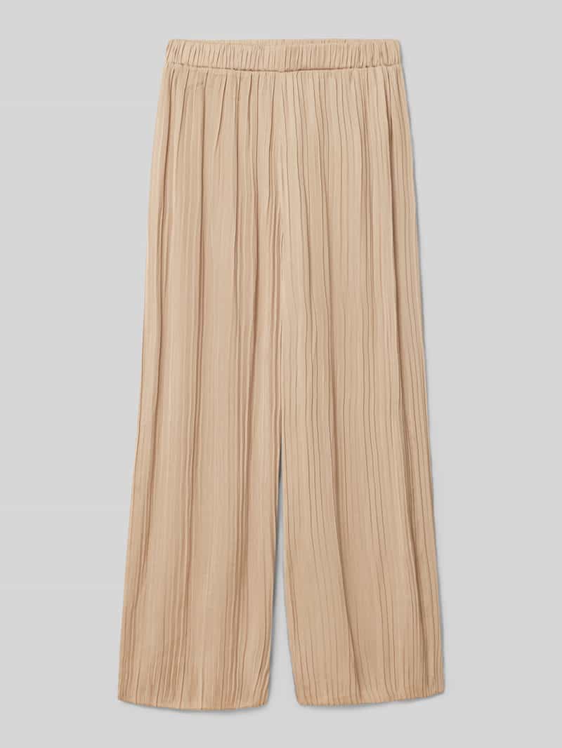 Spodnie szerokie o luźnym kroju z plisami