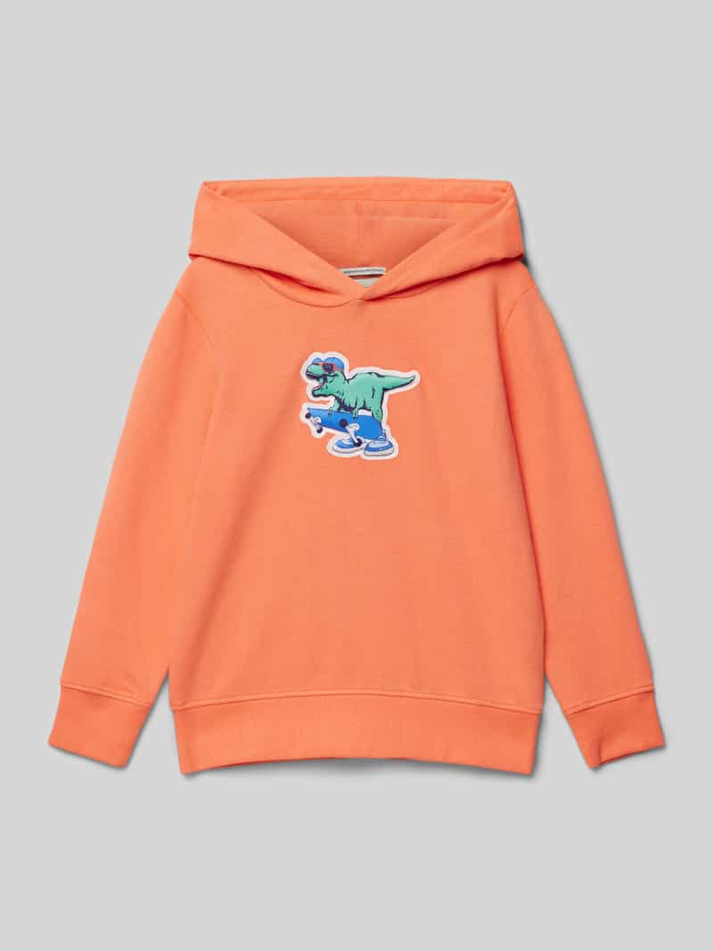 Bluza o kroju regular fit z mieszanki bawełny z kapturem i nadrukiem 3D