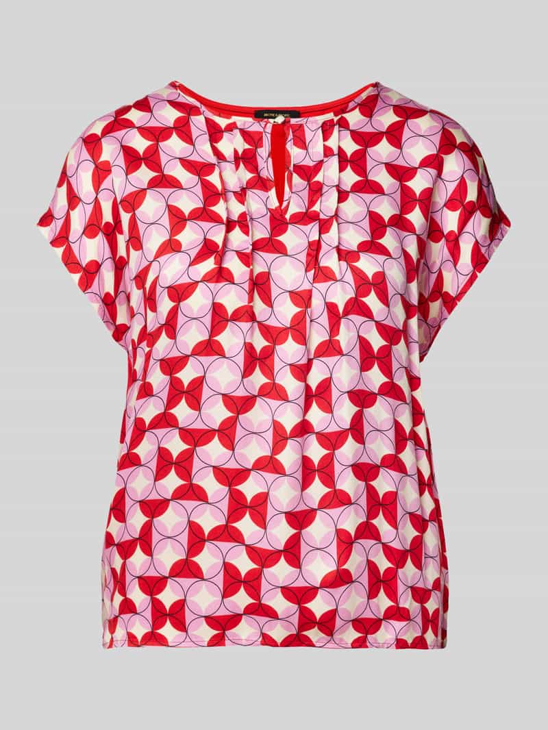 T-shirt z mieszanki wiskozy z wycięciem w kształcie łezki
