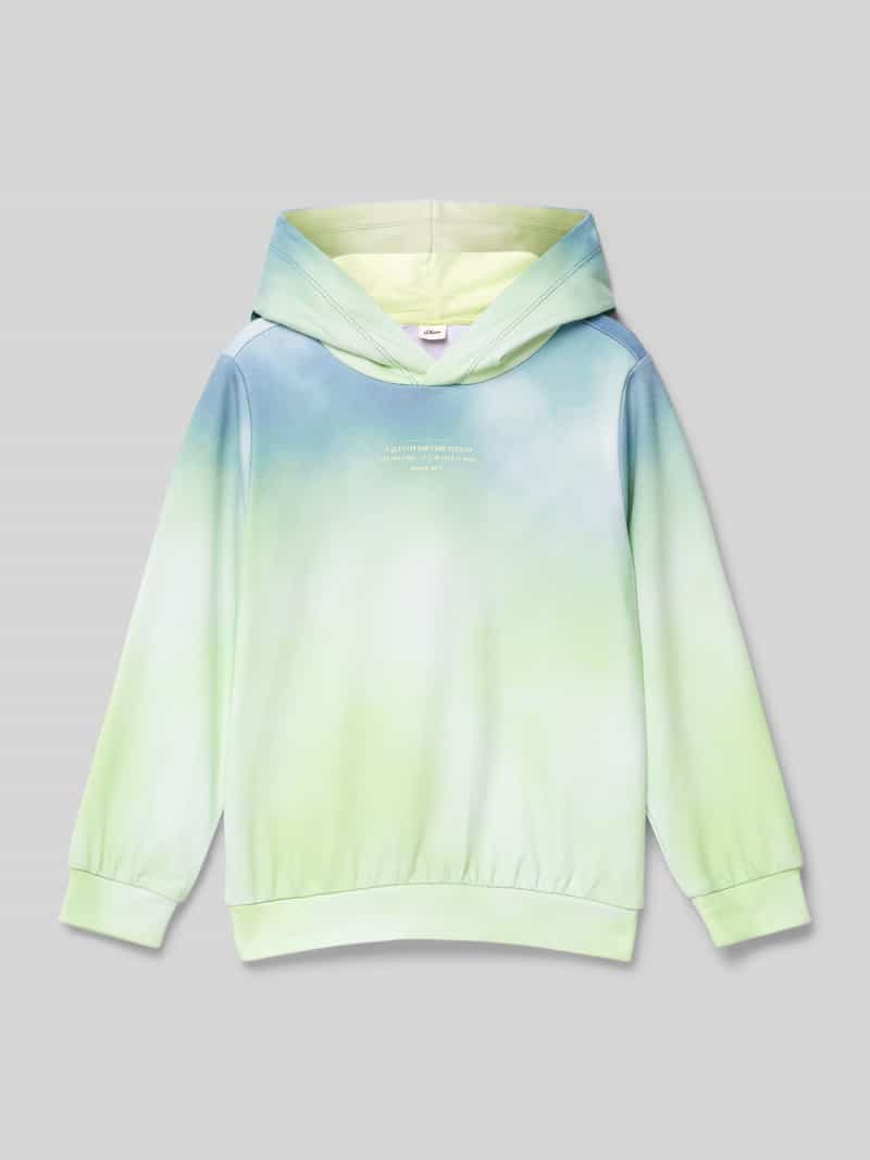 Bluza z kapturem o kroju regular fit z mieszanki bawełny z cieniowaniem