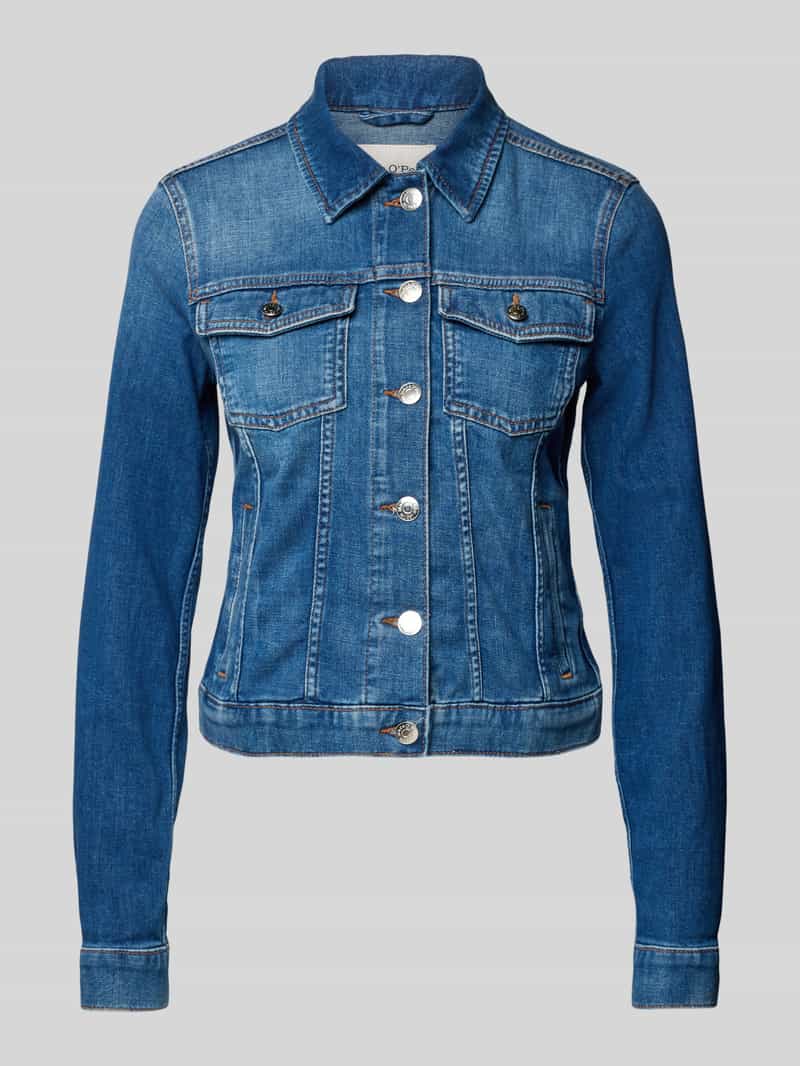 Kurtka jeansowa o kroju regular fit z mieszanki bawełny