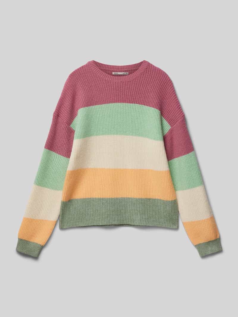 Sweter z dzianiny o kroju regular fit z mieszanki wiskozy model ‘SANDY’
