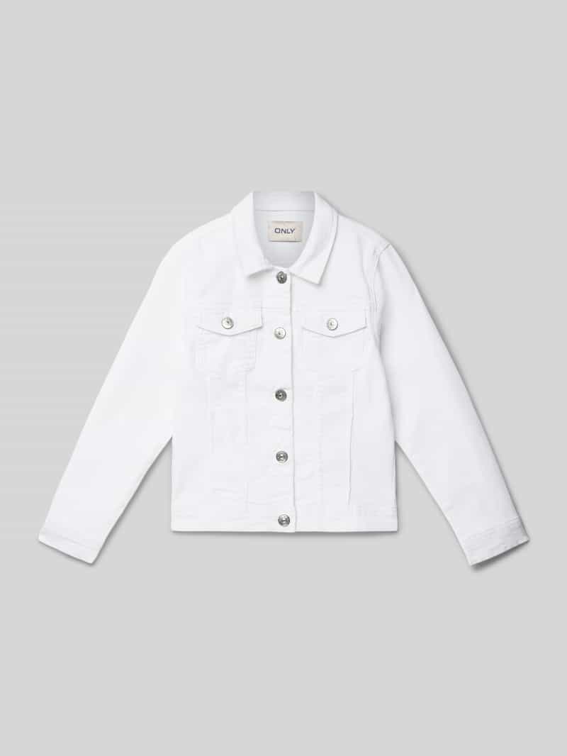 Kurtka jeansowa o kroju regular fit z mieszanki bawełny model ‘SARA’