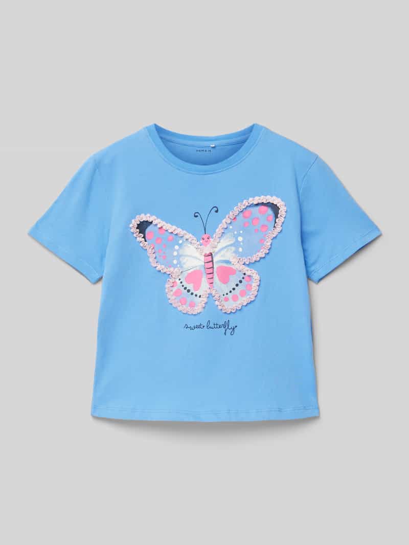 T-shirt z detalem z logo model ‘DITTO’