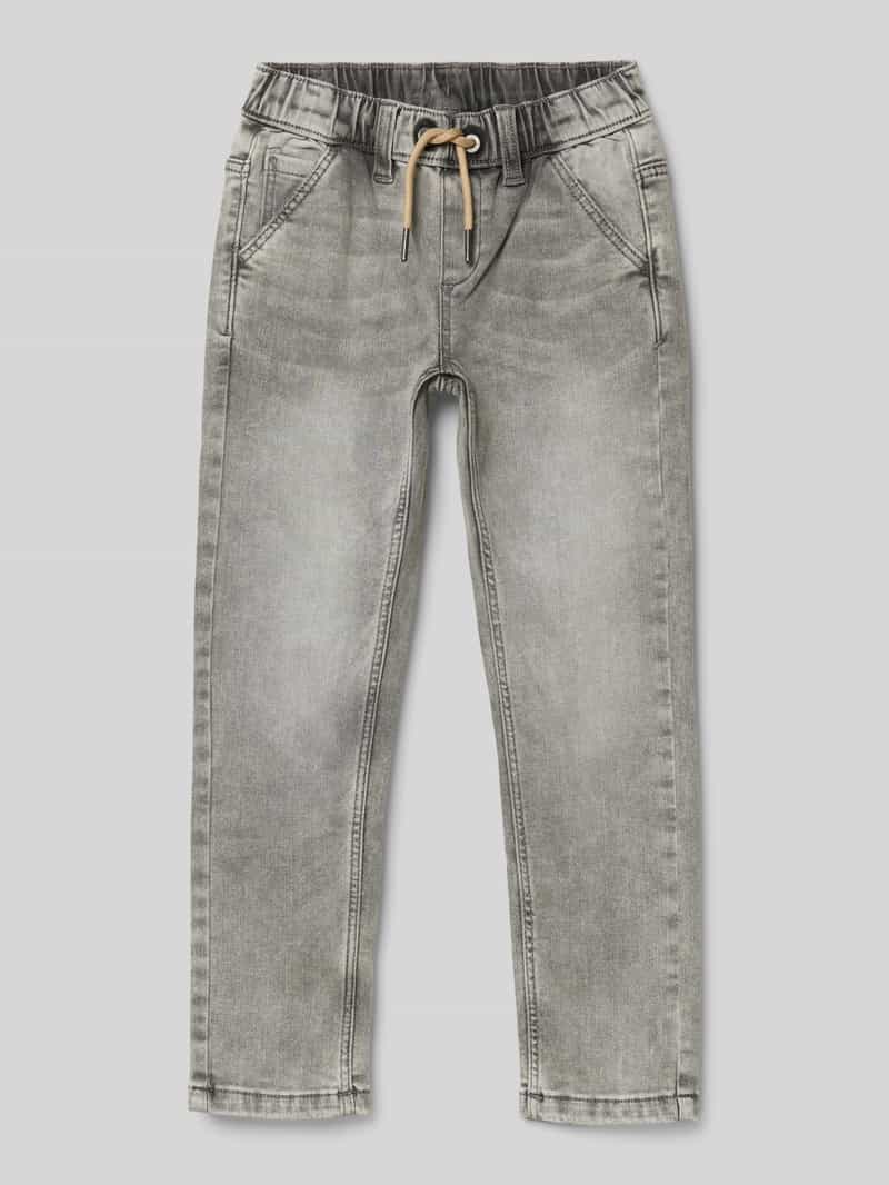 Jeansy o kroju slim fit z mieszanki bawełny w sportowym stylu model ‘BRAD’