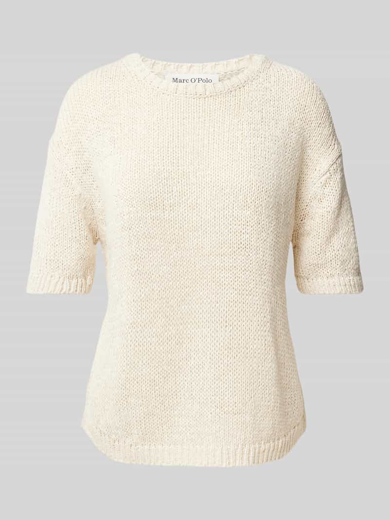 Sweter z dzianiny o luźnym kroju z krótkim rękawem