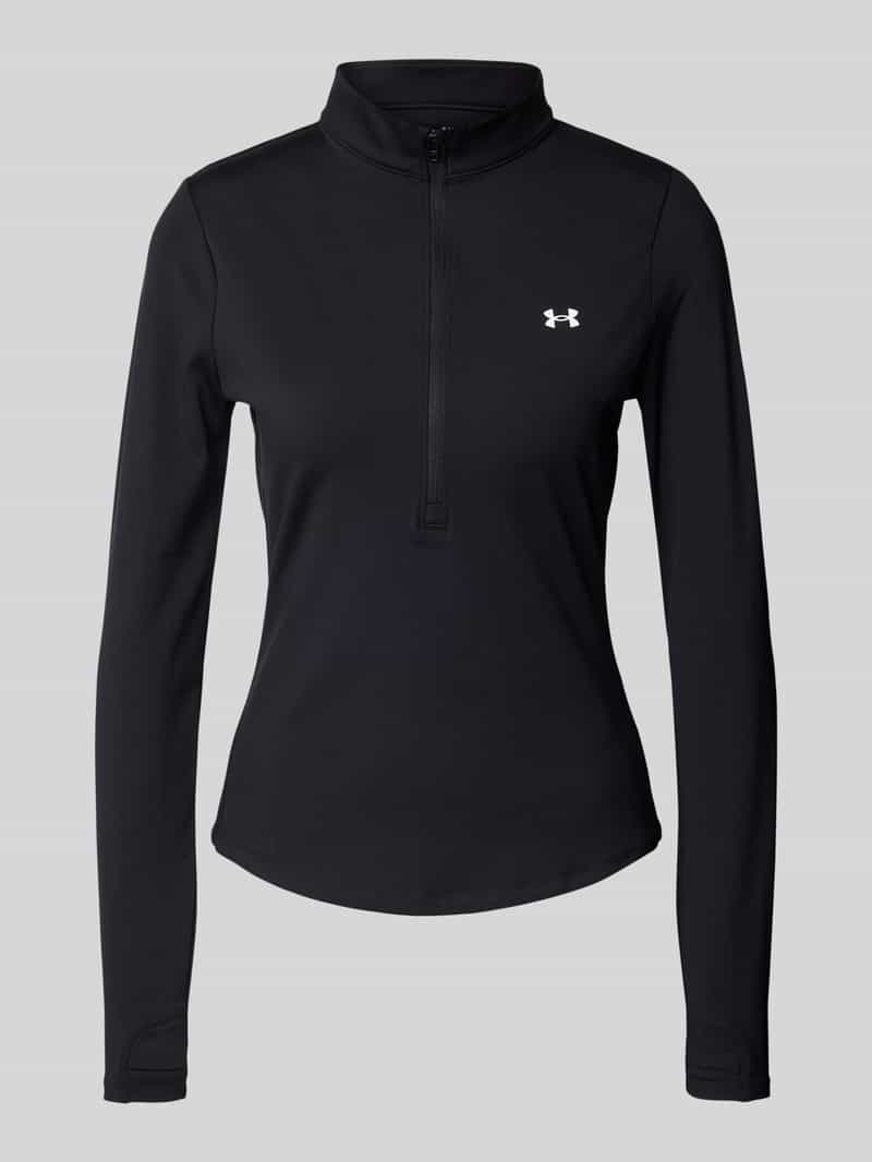 Bluzka krótka o kroju slim fit z długim rękawem i kołnierzem model ‘EMEA’