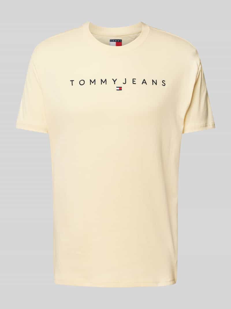T-shirt o kroju regular fit z czystej bawełny z wyhaftowanym logo